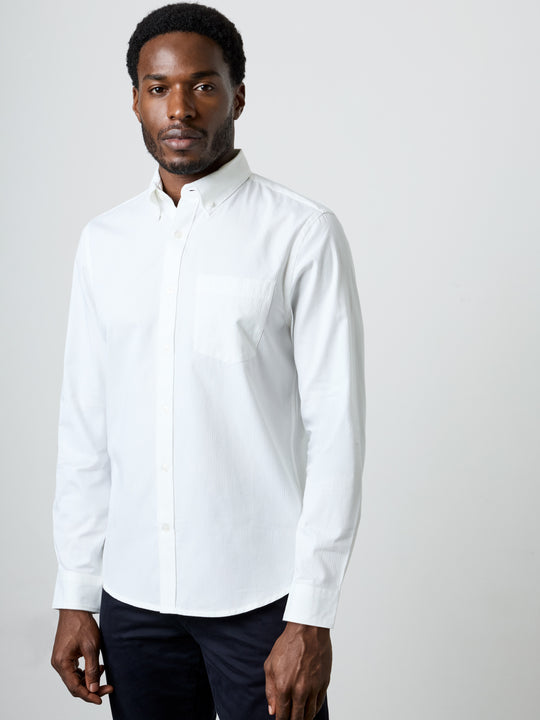 Long Sleeve Tonal Stripe Shirt