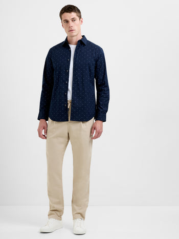 Long Sleeve Regular Fit Geo Line Shirt