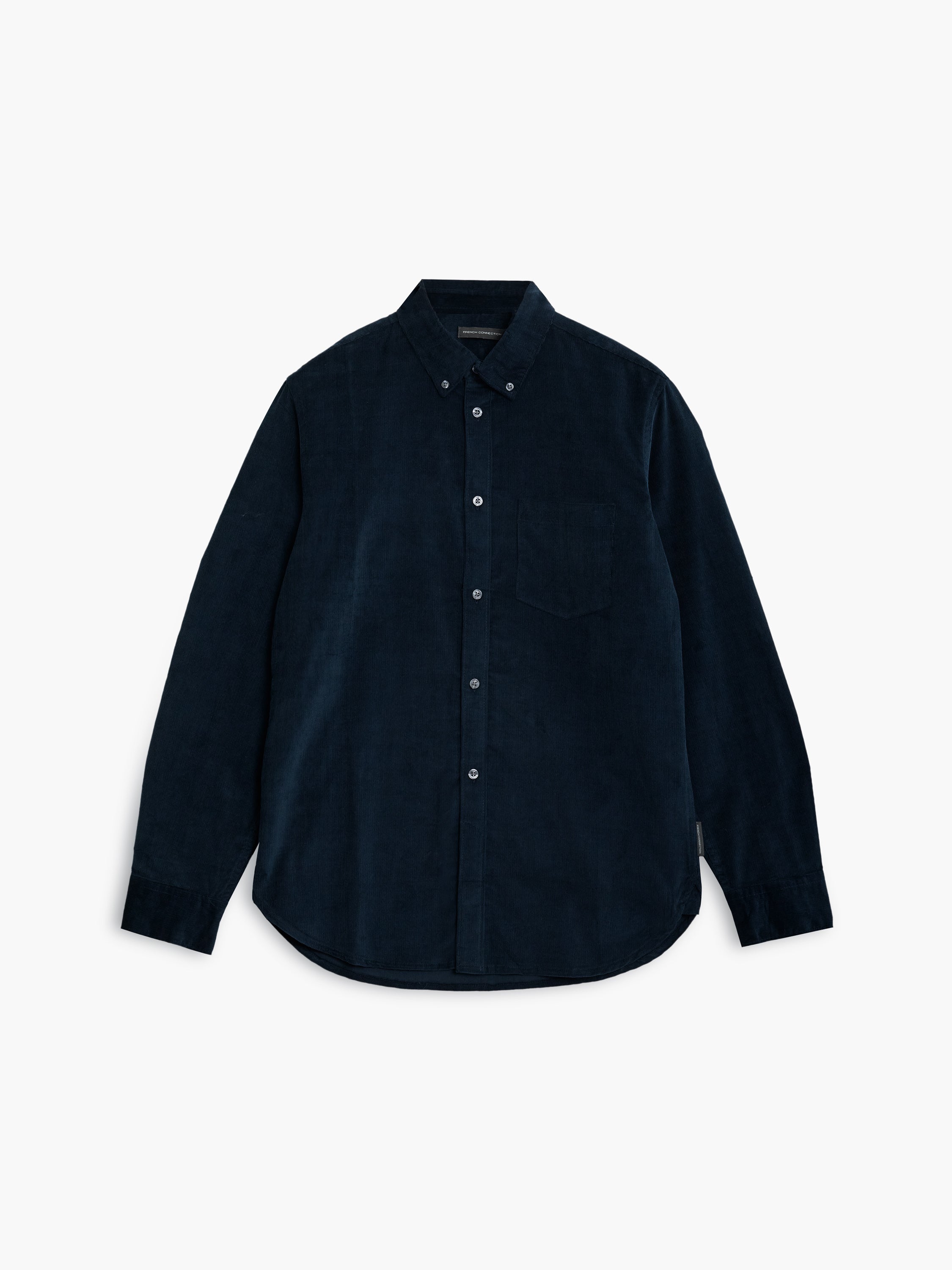 Cord Long Sleeve Shirt Marine Blue | French Connection UK