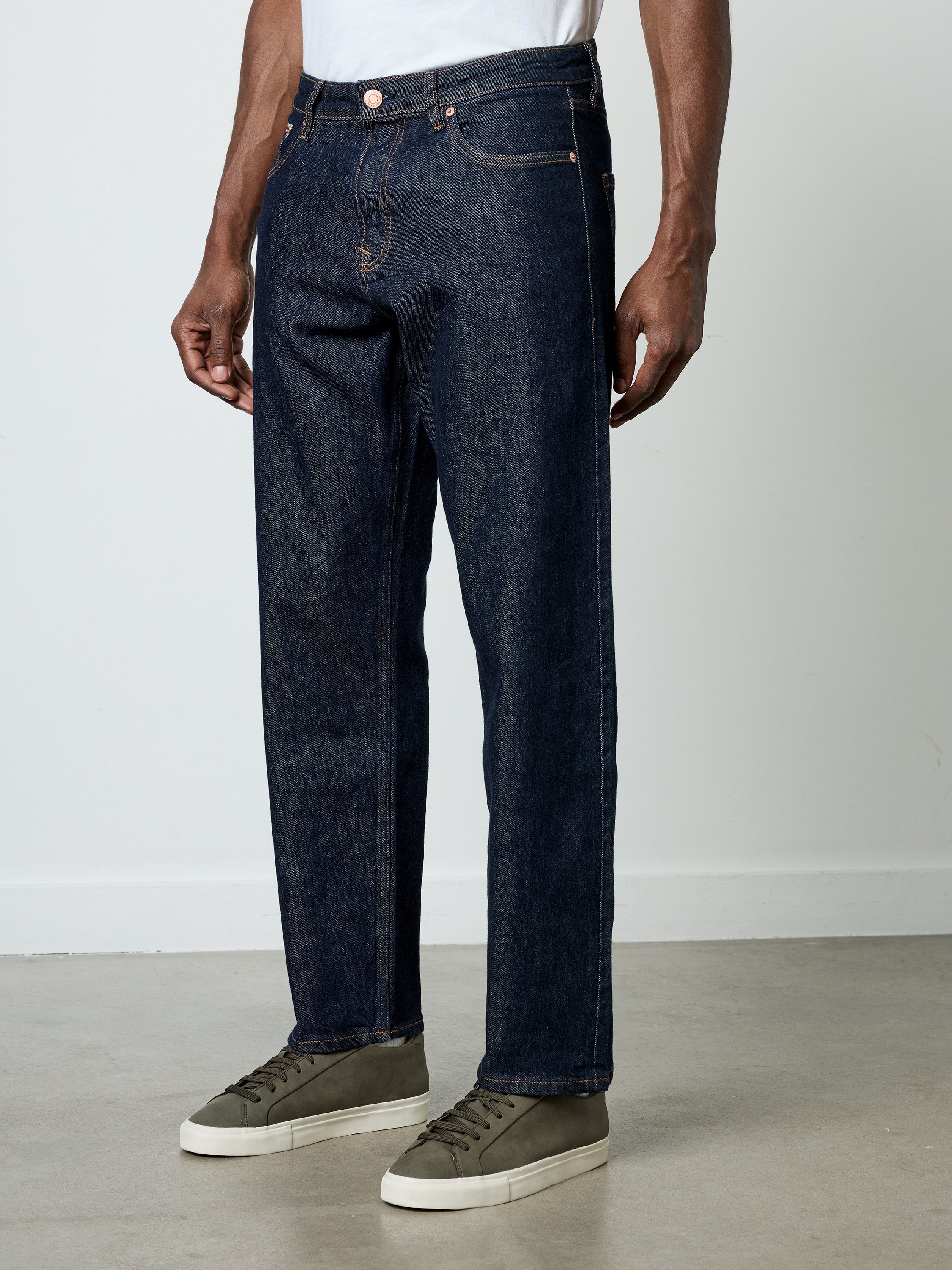 Relaxed Fit Selvedge Jeans Deep Blue | French Connection UK