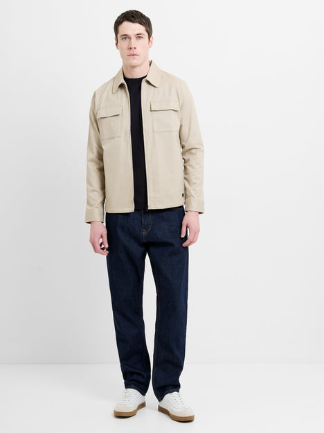 Zip Through Stone Cavalry Jacket