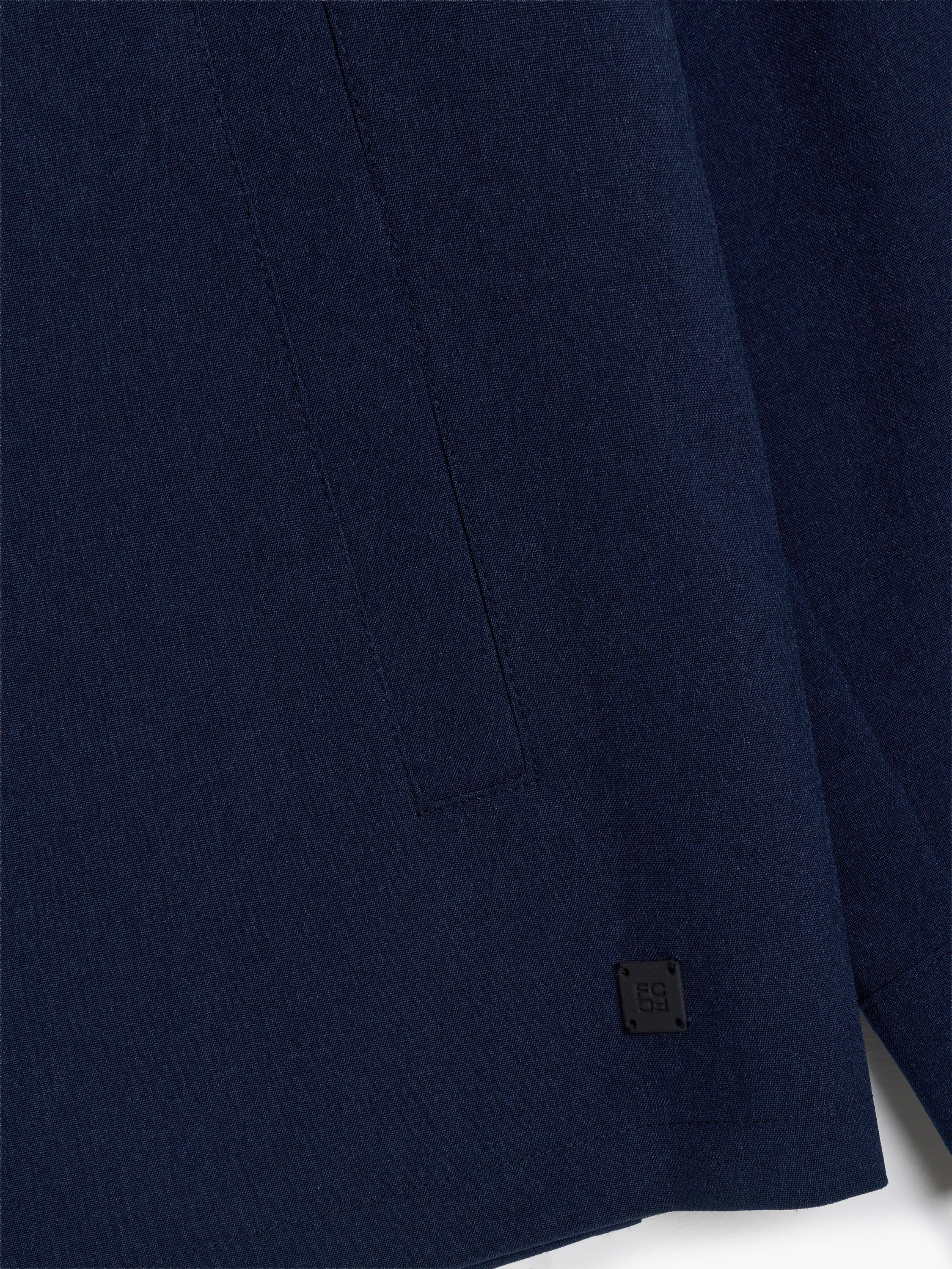 Button Through Navy Blue Utility Jacket