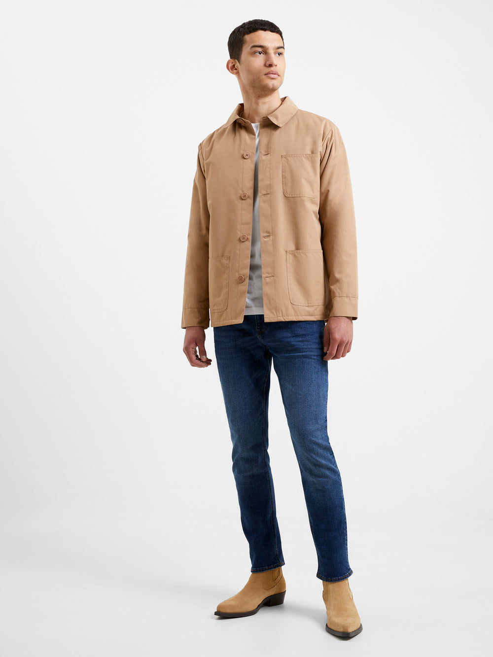 Mens tan overshirt sale