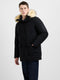 Padded Faux Fur Hooded Parka Coat