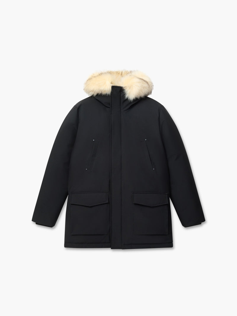 Padded Faux Fur Hooded Parka Coat