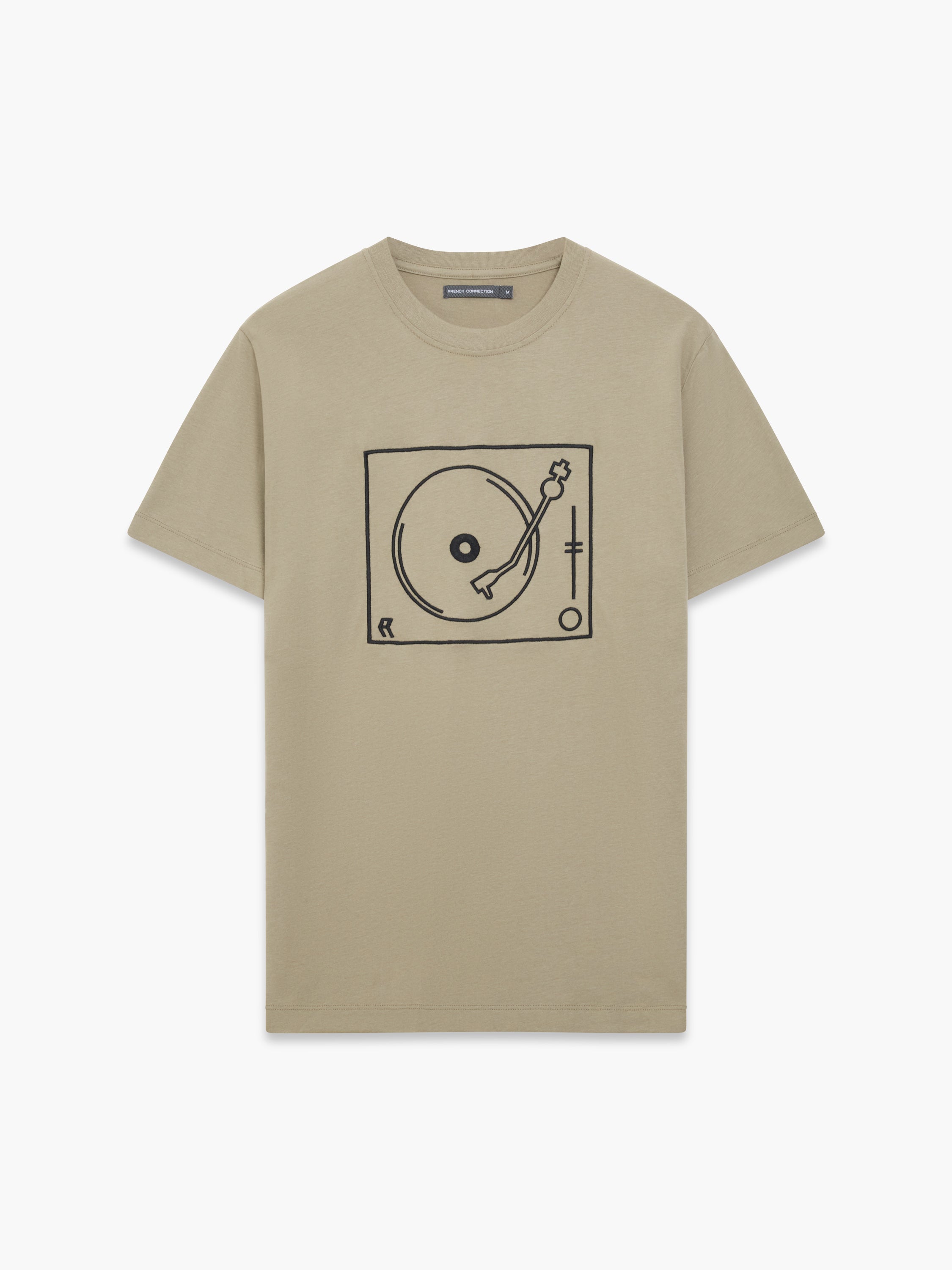 Short Sleeve Turntable Embroidered Graphic T-Shirt