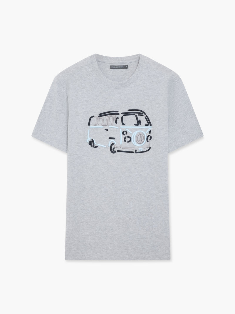 Camper Van Embroidered T-Shirt