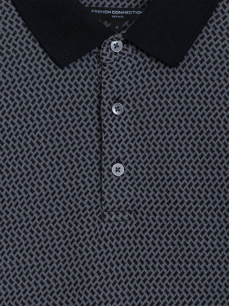 Short Sleeve Geo Polo Shirt