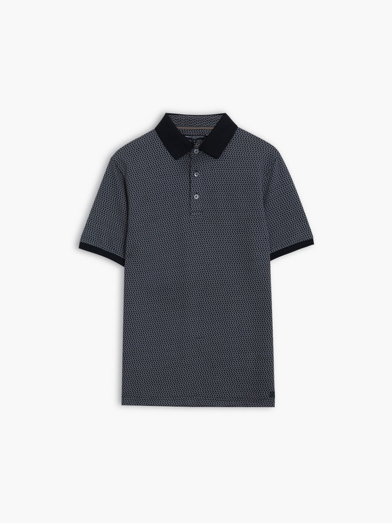 Short Sleeve Geo Polo Shirt