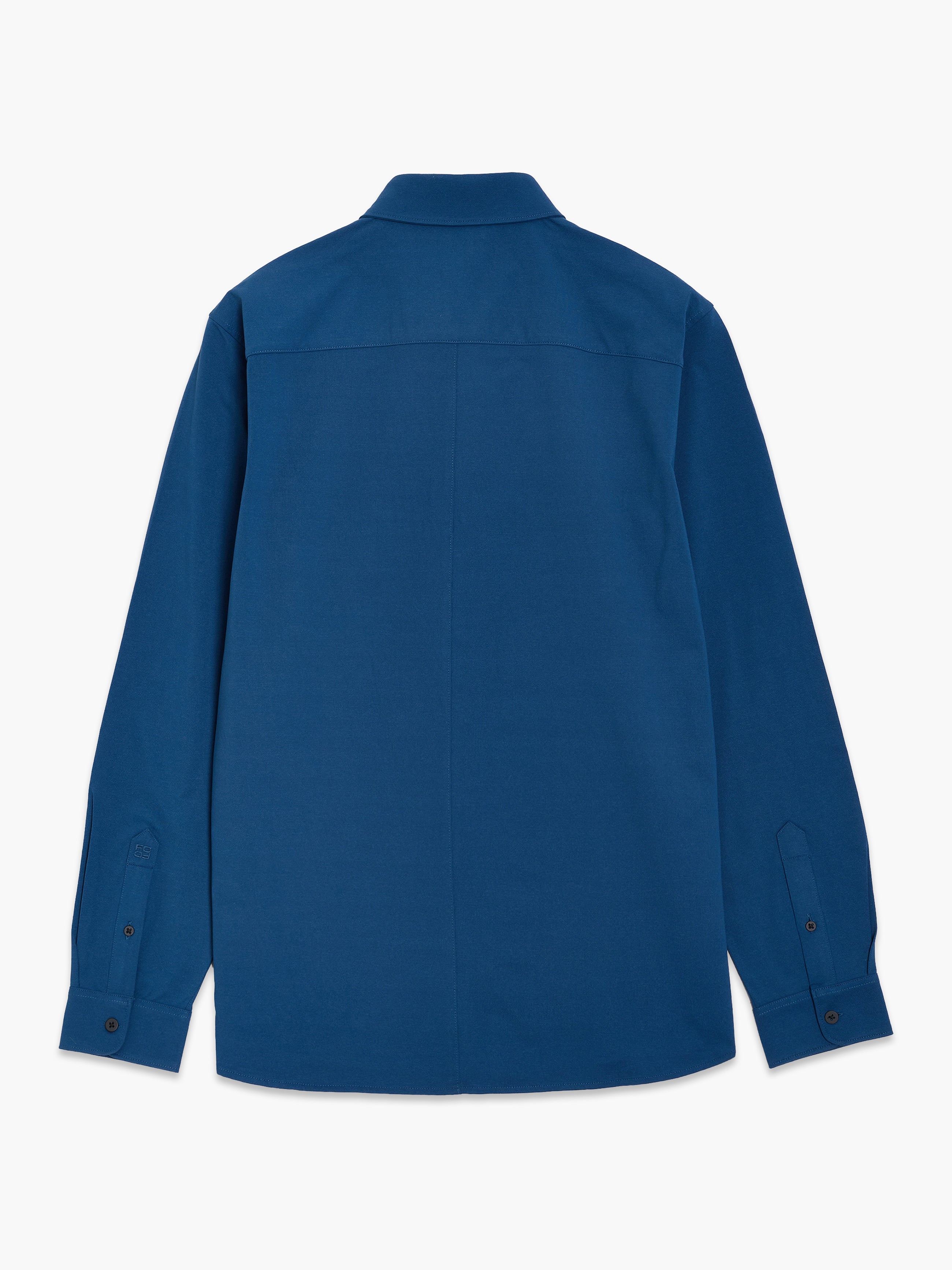 Long Sleeve Soft Jersey Pocket Dark Blue Shirt