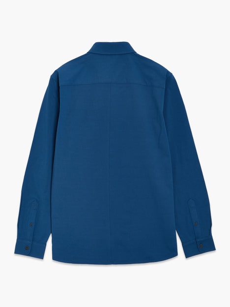 Long Sleeve Soft Jersey Pocket Dark Blue Shirt