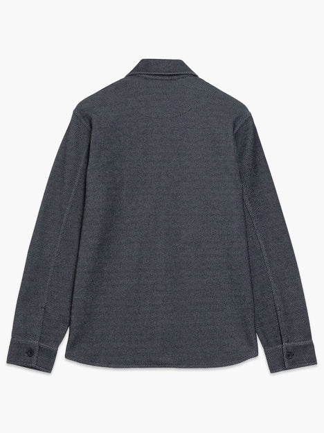 Long Sleeve Diagonal Stripe Jersey Monochrome Overshirt