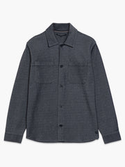 Long Sleeve Diagonal Stripe Jersey Monochrome Overshirt