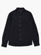 Long Sleeve Soft Textured Pocket Black Shirt