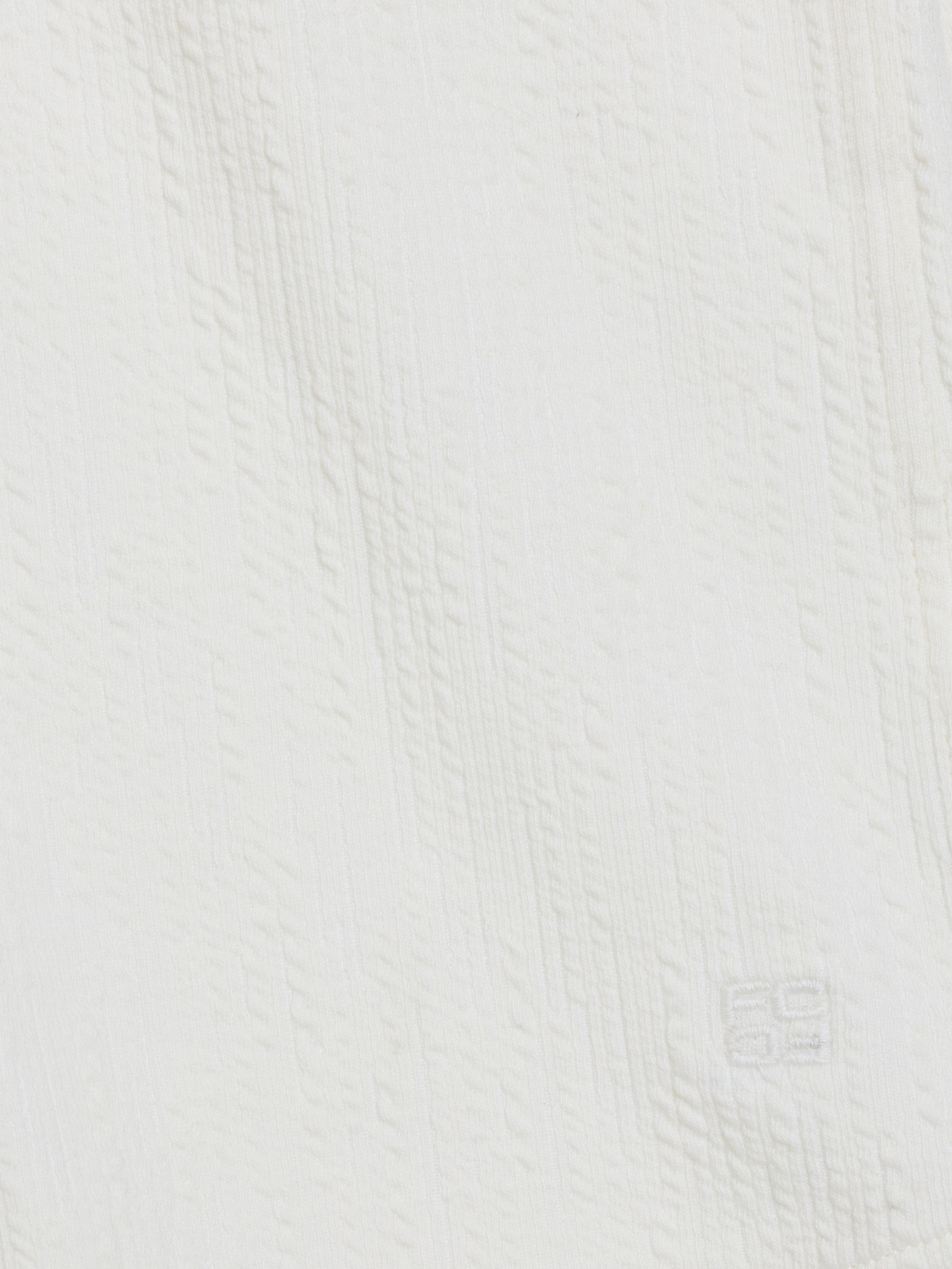 Long Sleeve Soft Jersey Chest Pocket Off-White Shirt
