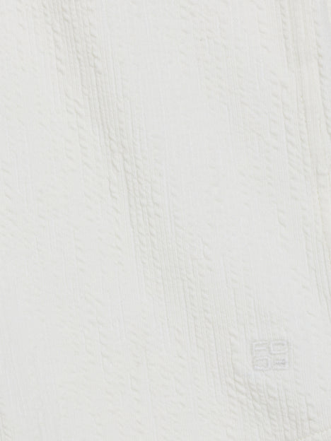 Long Sleeve Soft Jersey Chest Pocket Off-White Shirt