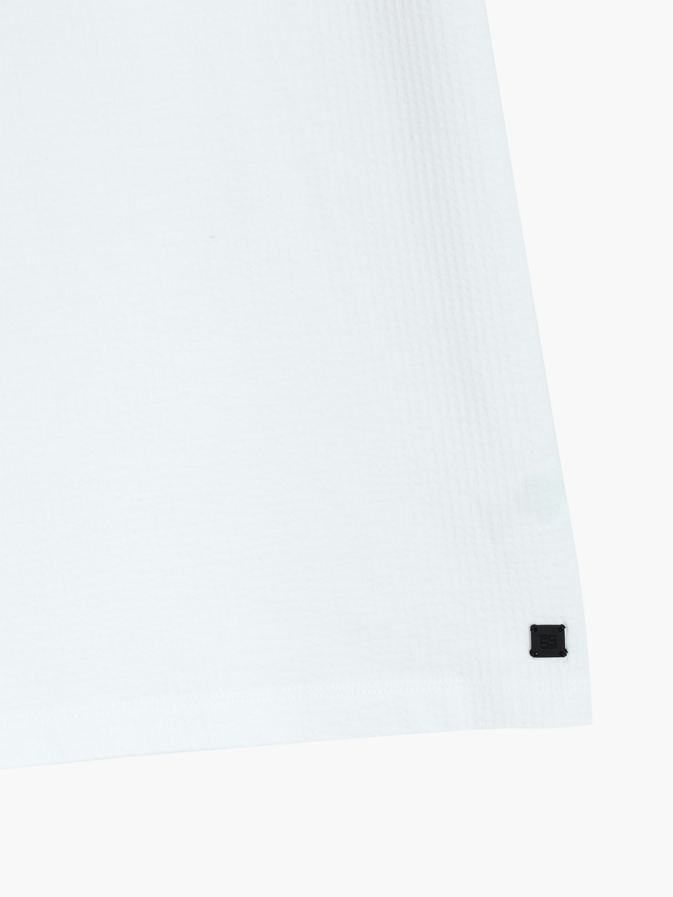 Short Sleeve Micro Seersucker White Stripe T-Shirt