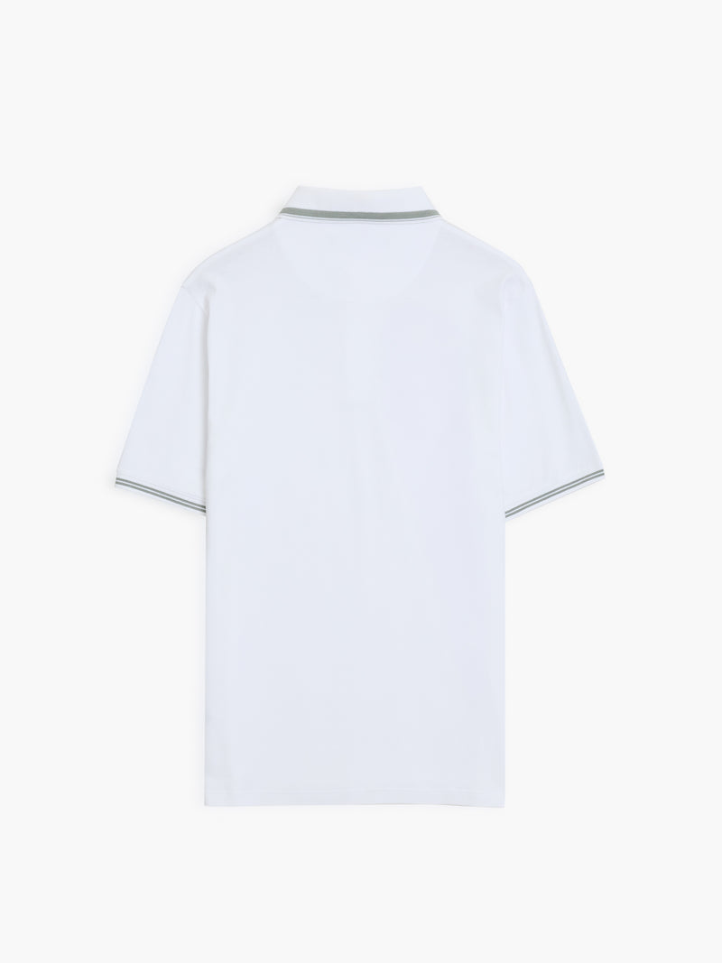Short Sleeve Tipped Collar Polo Shirt