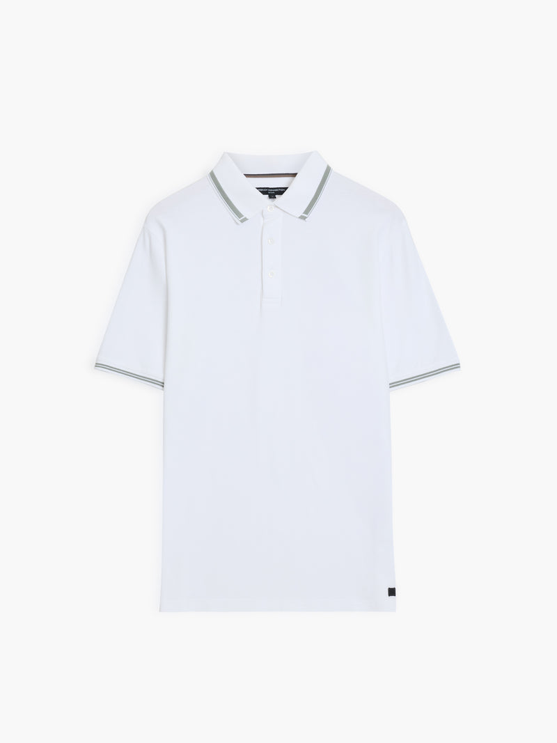 Short Sleeve Tipped Collar Polo Shirt