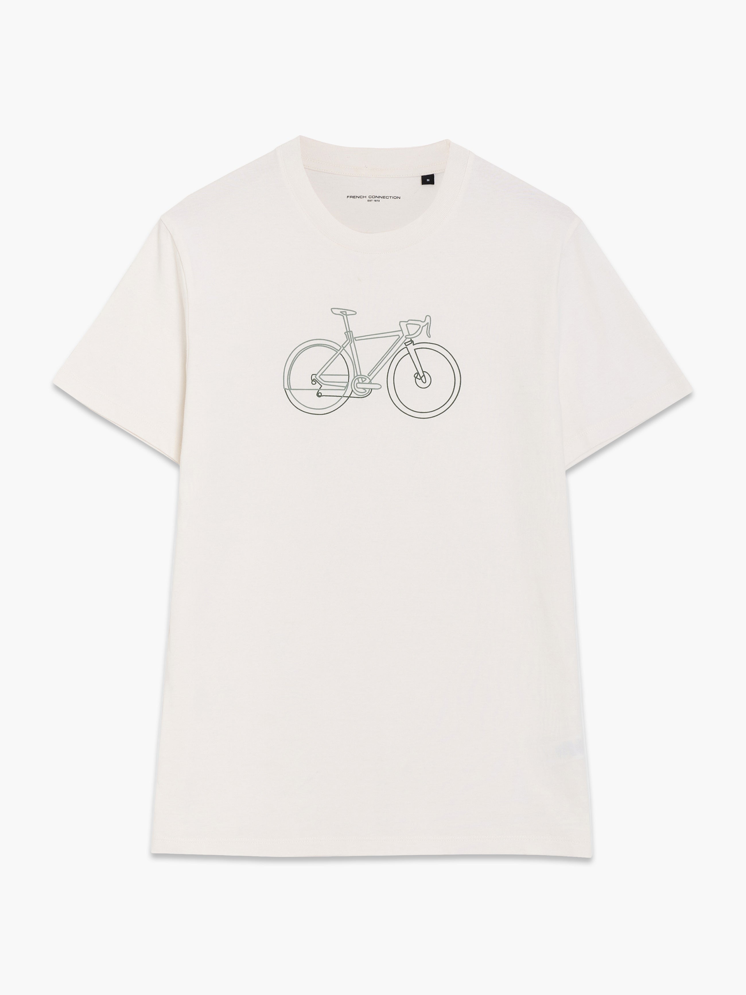 Organic Cotton Bike Graphic White T-Shirt