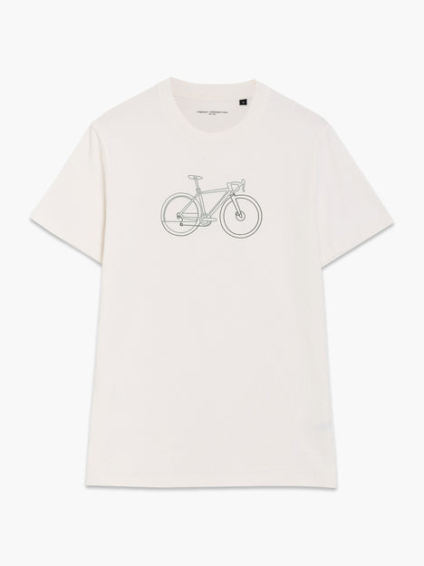 Organic Cotton Bike Graphic White T-Shirt