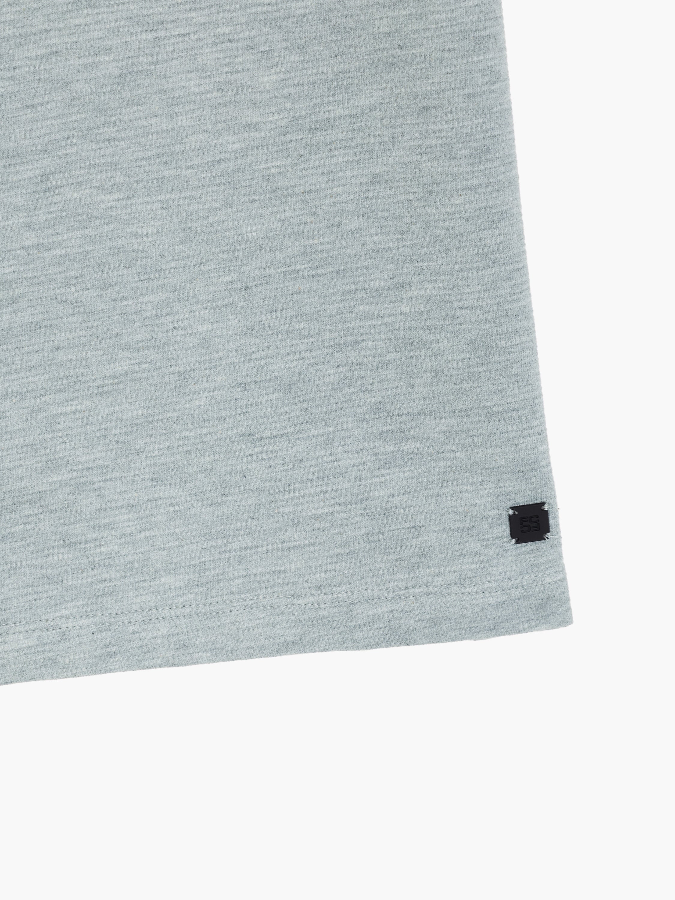 Short Sleeve Ottoman Texture Light Grey T-Shirt