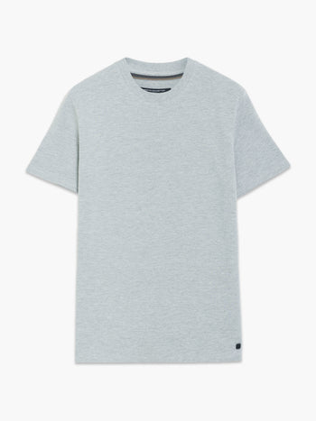 Short Sleeve Ottoman Texture Light Grey T-Shirt