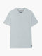 Short Sleeve Ottoman Texture Light Grey T-Shirt