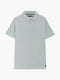 Short Sleeve Ottoman Collar Light Grey T-Shirt
