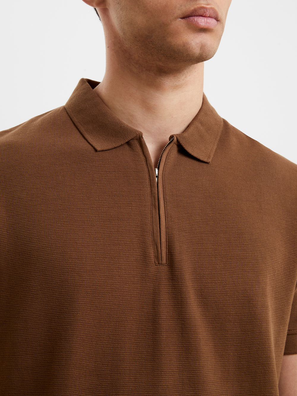 polo shirt zip up