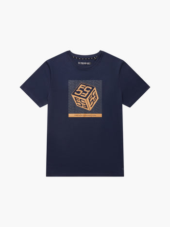 Mini Dice Organic Graphic T Shirt Black French Connection UK