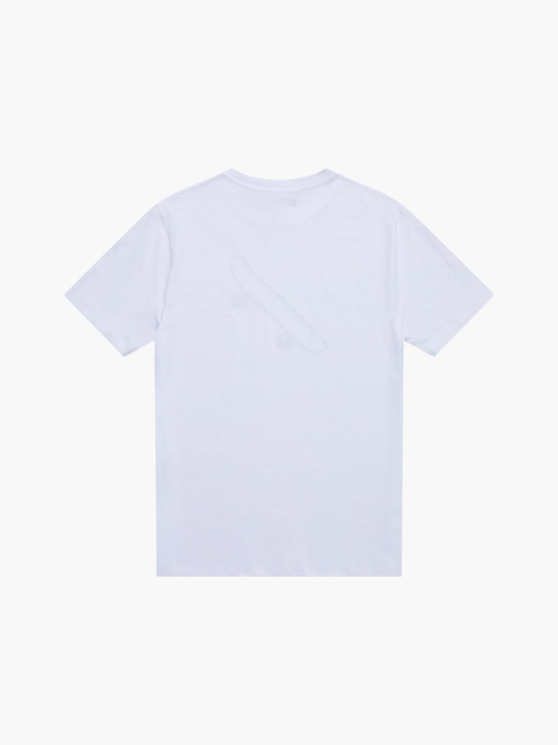 Embroidered Skateboard Graphic T-Shirt