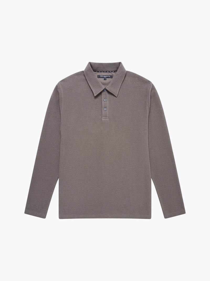 Long Sleeve Buttoned Polo Shirt