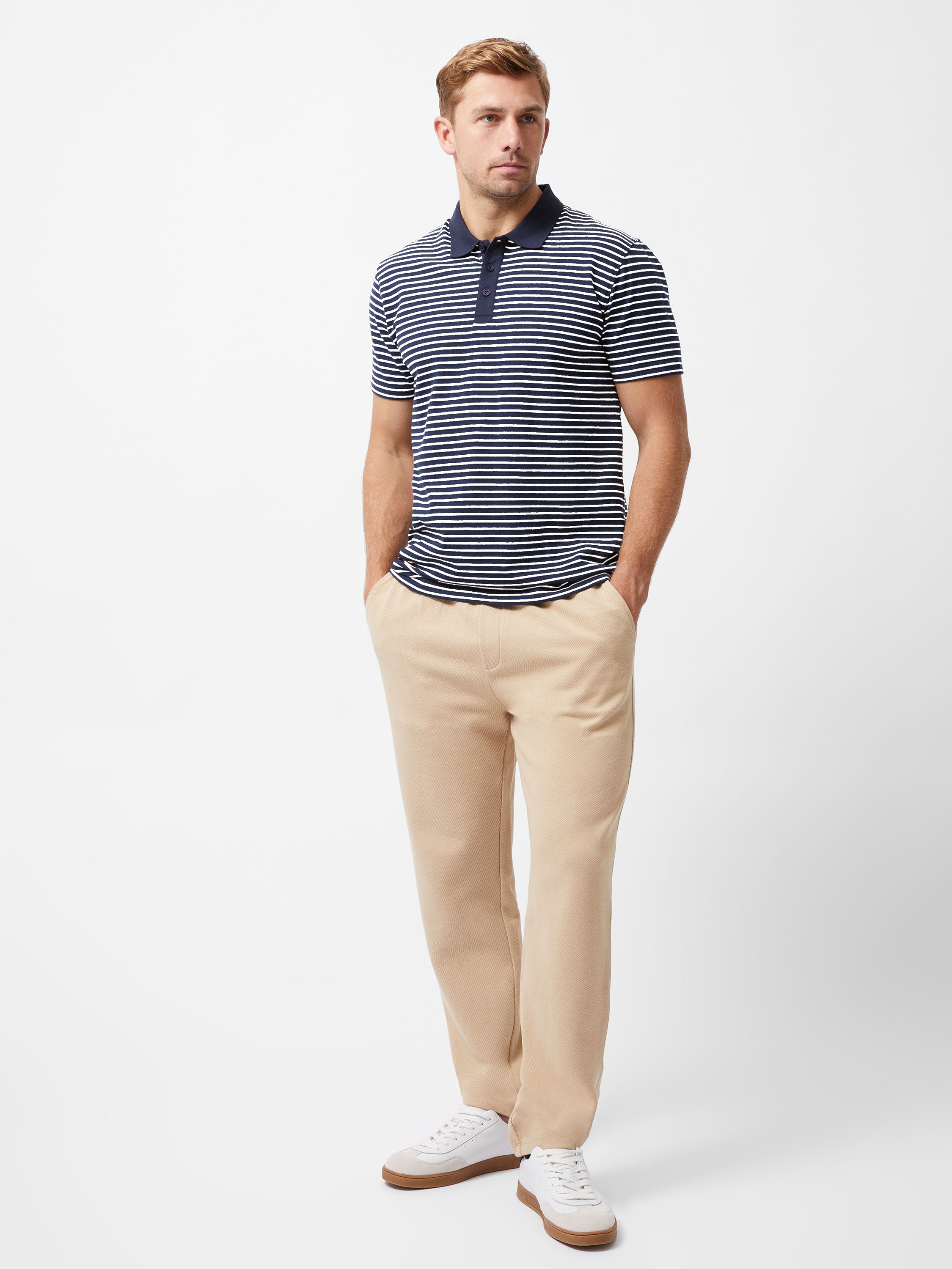 Short Sleeve Regular Stripe Polo Shirt