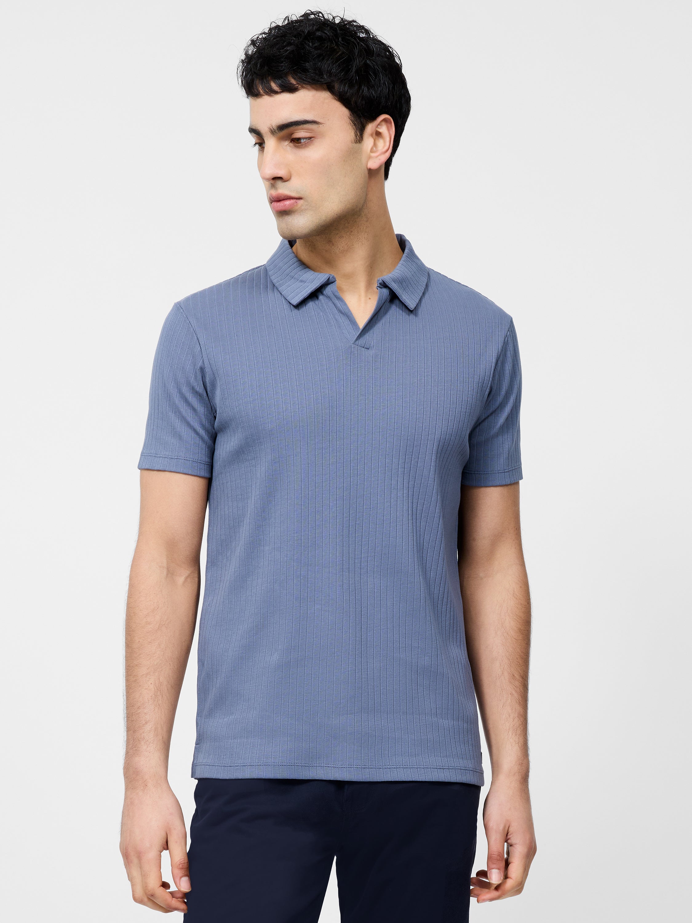 Variated Rib Short Sleeve Polo