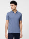 Variated Rib Short Sleeve Polo Shirt