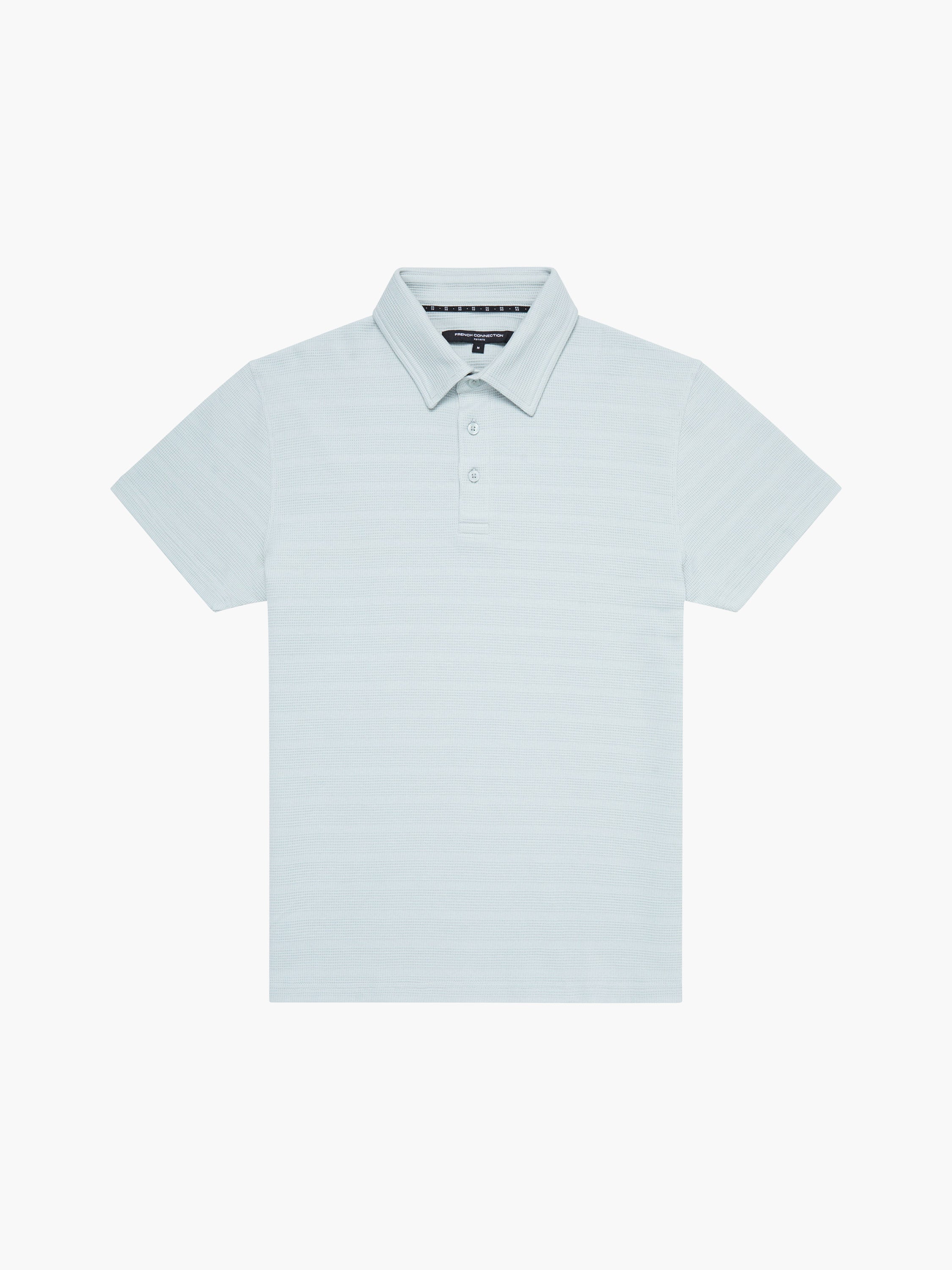 Textured Button Polo Shirt