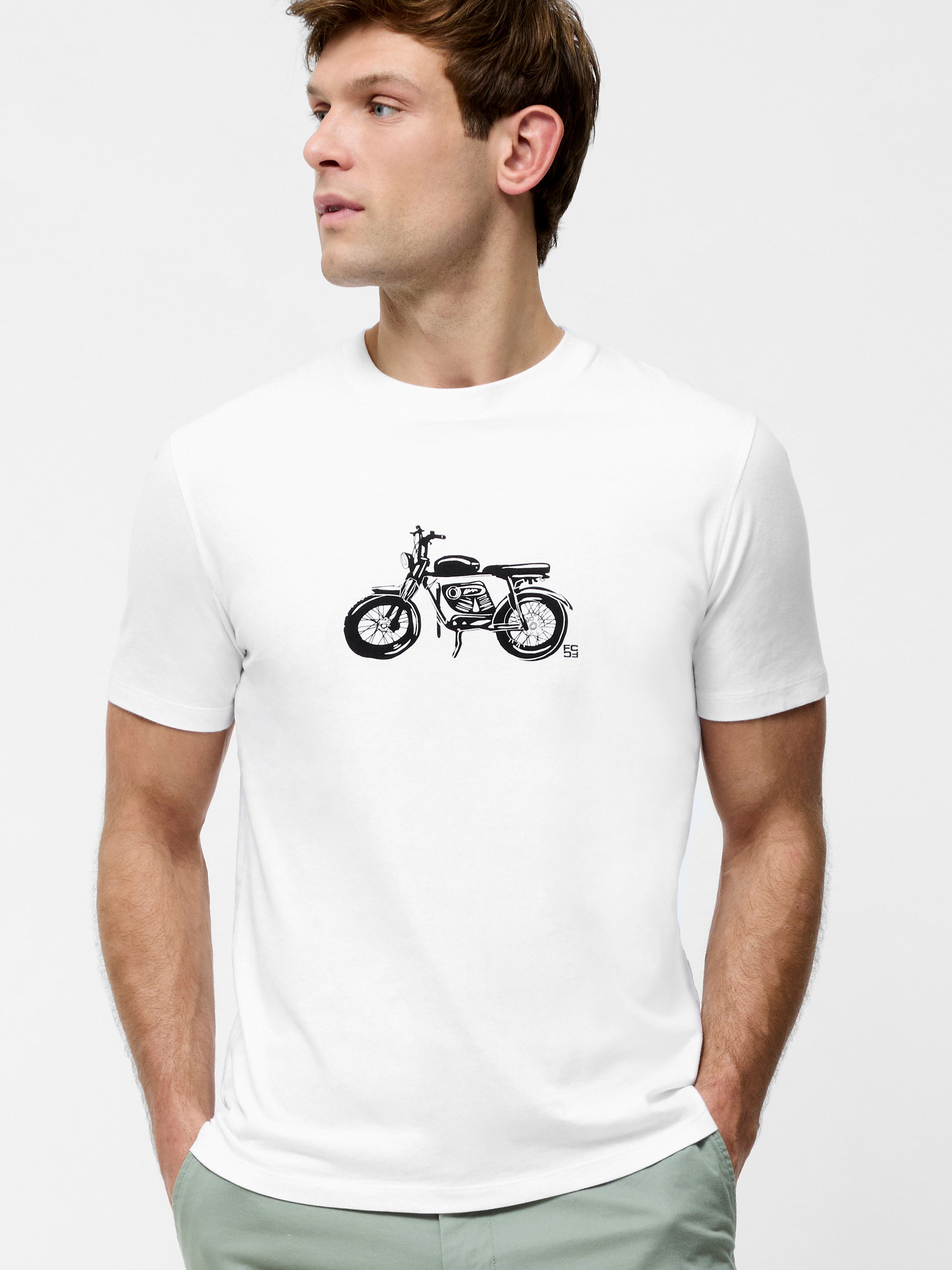 Motorbike Organic Short Sleeve Graphic T-Shirt