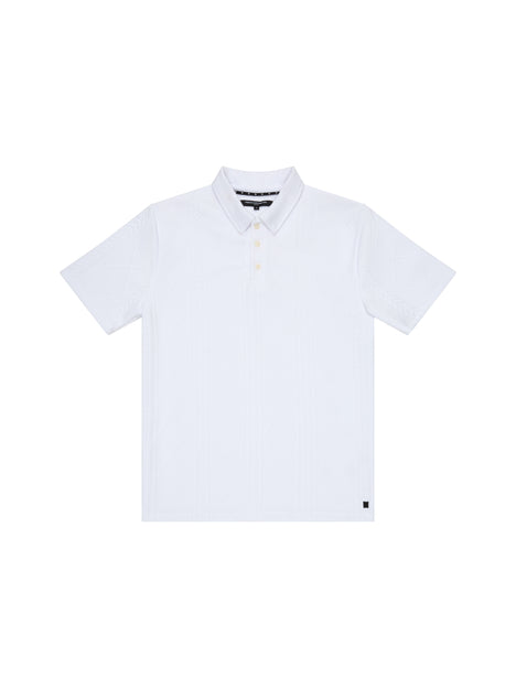 Short Sleeve Jacquard Polo Shirt