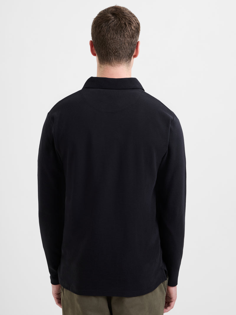Long Sleeve Ottoman Trophy Neck Shirt