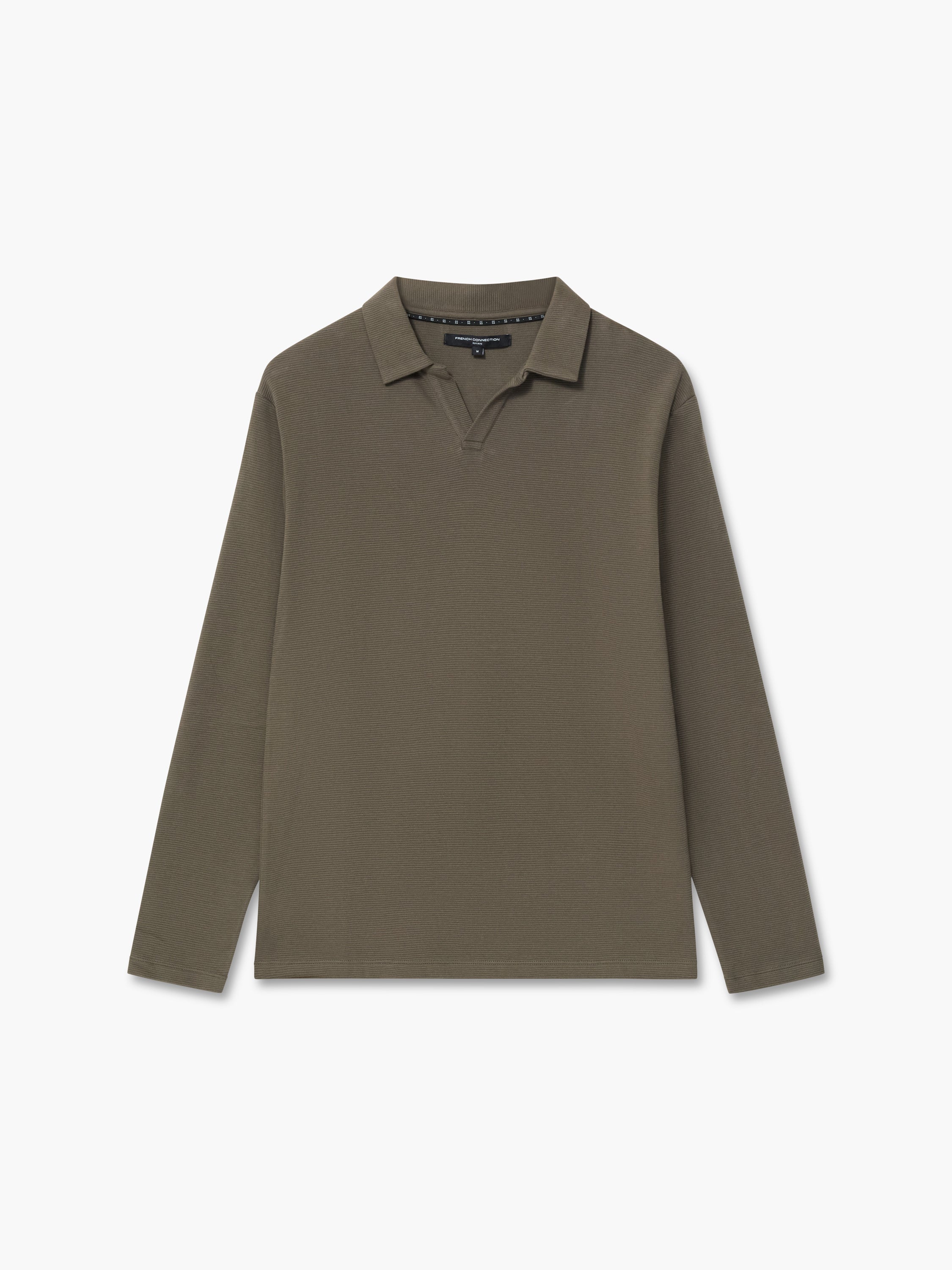 Long Sleeve Ottoman Trophy Neck Shirt