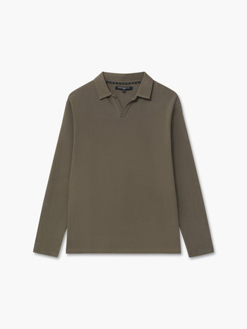 Long Sleeve Ottoman Trophy Neck Shirt