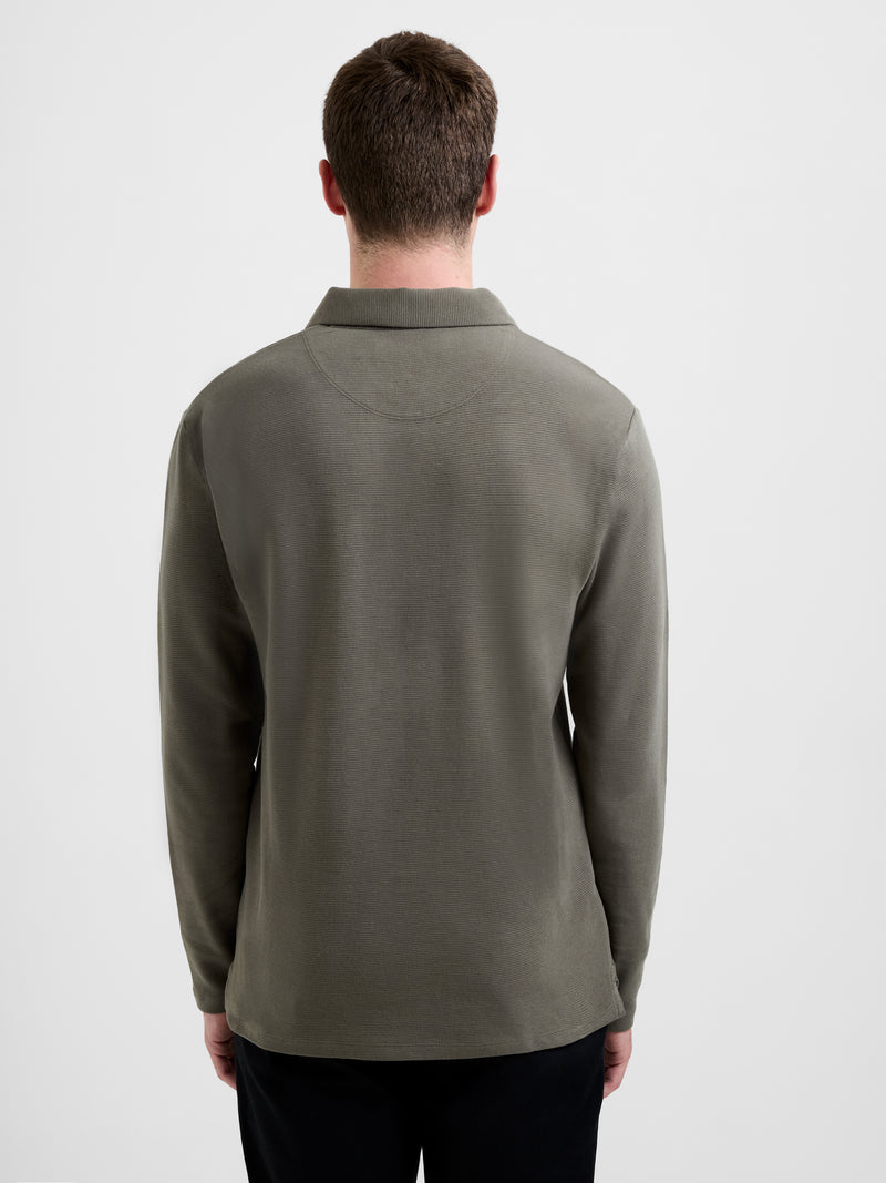 Long Sleeve Ottoman Trophy Neck Shirt