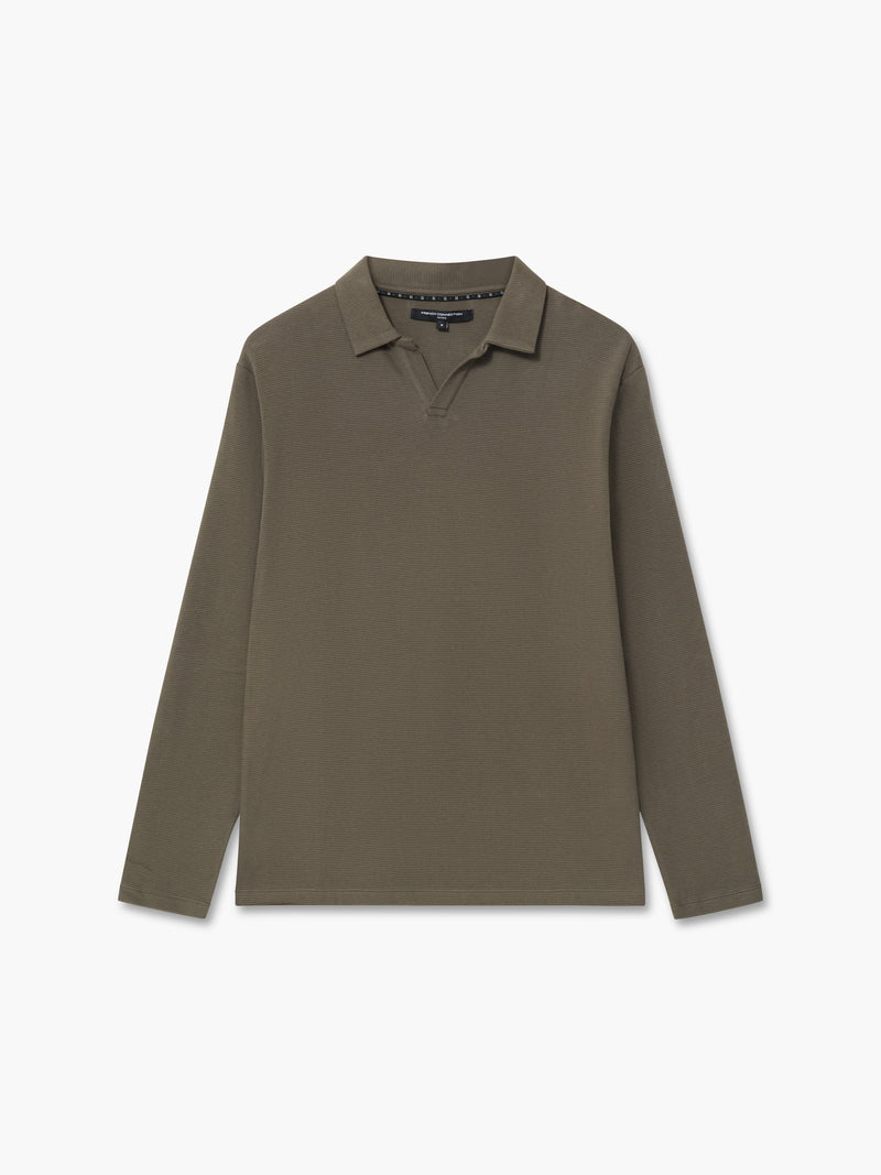 Long Sleeve Ottoman Trophy Neck Shirt