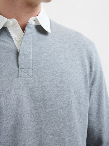 Plain Rugby Polo Long Sleeve Shirt