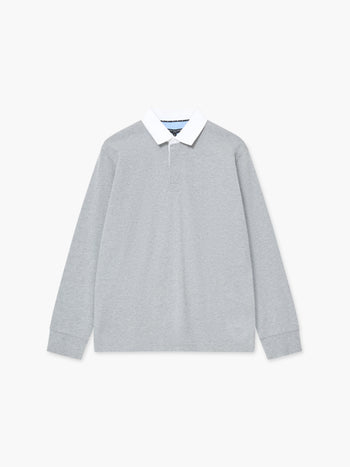 Plain Rugby Polo Long Sleeve Shirt