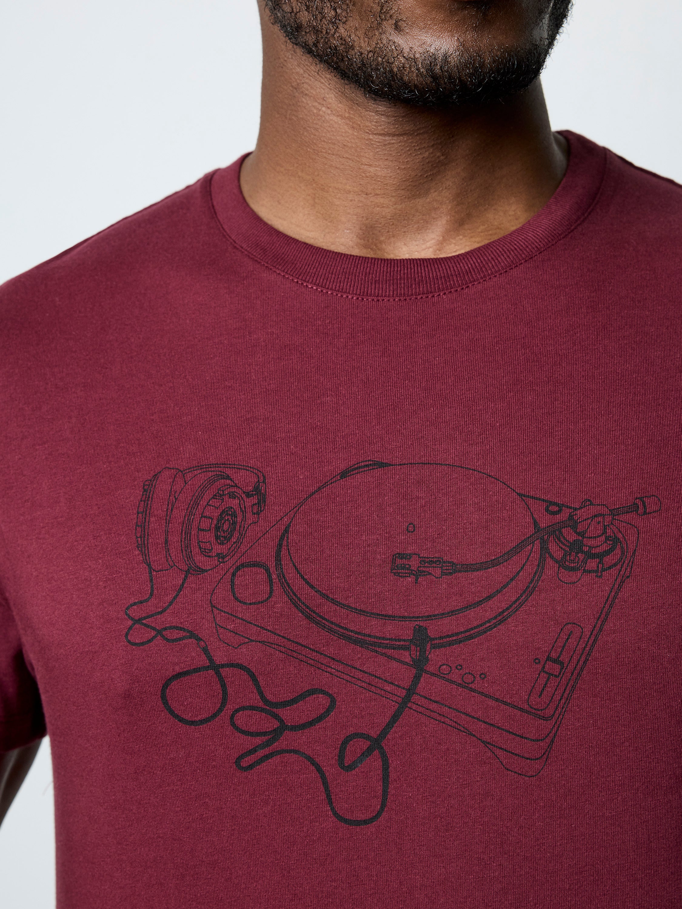 Short Sleeve Organic Turntable Graphic T-Shirt