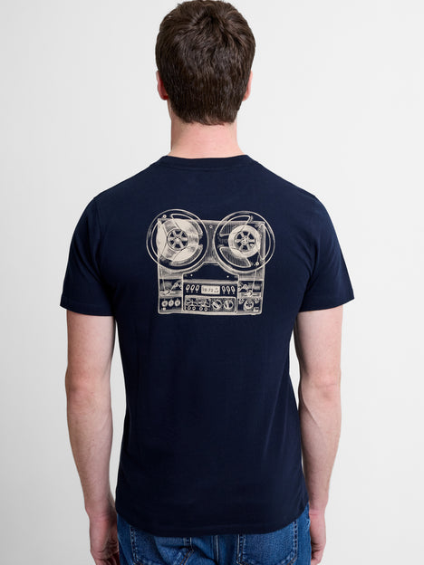 Short Sleeve Organic Audio Recorder Graphic T-Shirt