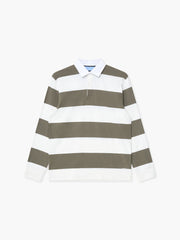 Stripe Rugby Polo Long Sleeve Shirt