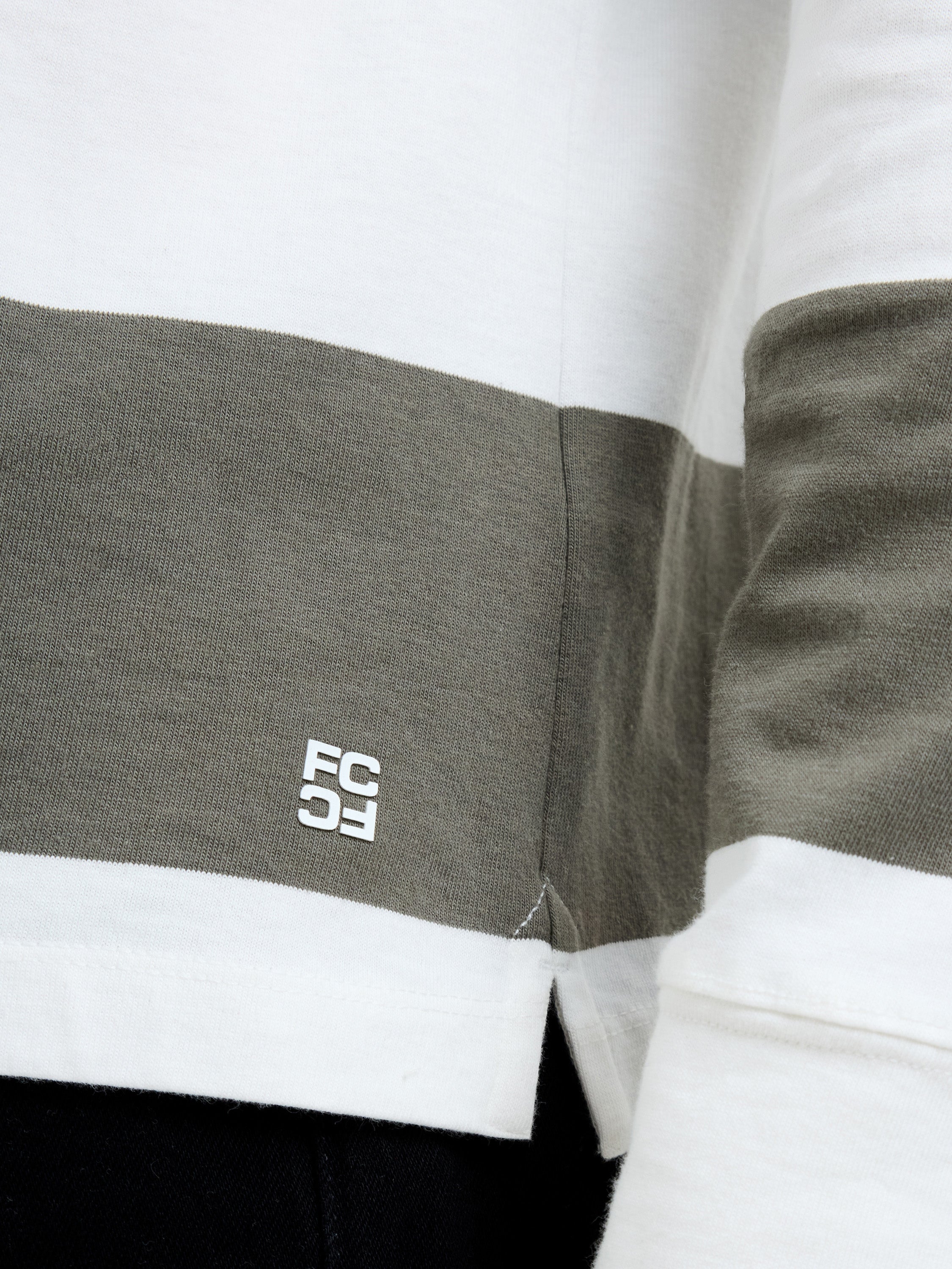 Stripe Rugby Polo Long Sleeve Shirt